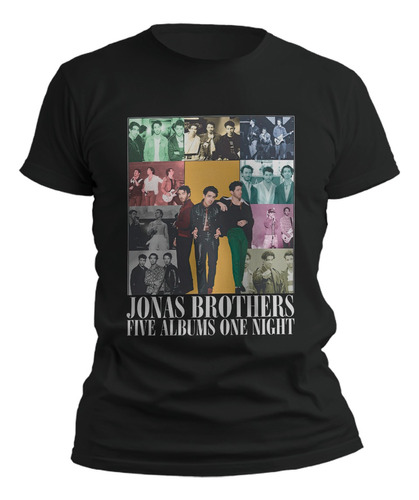  Camiseta Jonas Brothers Five Albums One Night Eras Tour