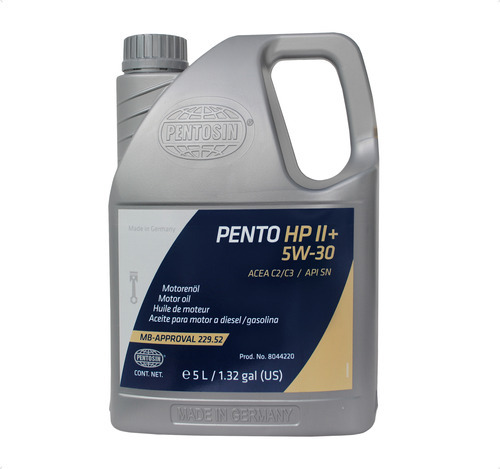 Aceite Motor Sintetico 5w30 High Performance Ii+ Pentosin 5l