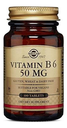 Solgar Vitamin B6 50mg - Unidad A - Unidad a $1637