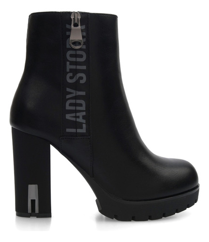 Bota Botineta Lady Stork Mujer Taco Alto Eleonor