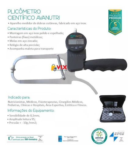 Kit Adipômetro Científico + Estadiômetro E Software Completo