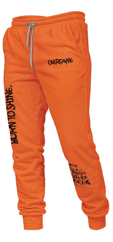 Calça Jogger Graffiti Sad Smile Laranja