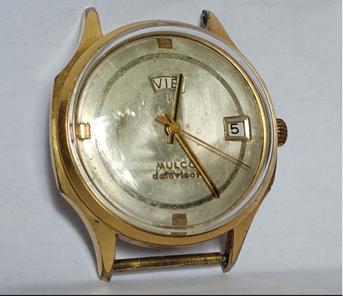 Reloj Suizo Mulco Datovisor (vintage), Automstico. Chap. Oro