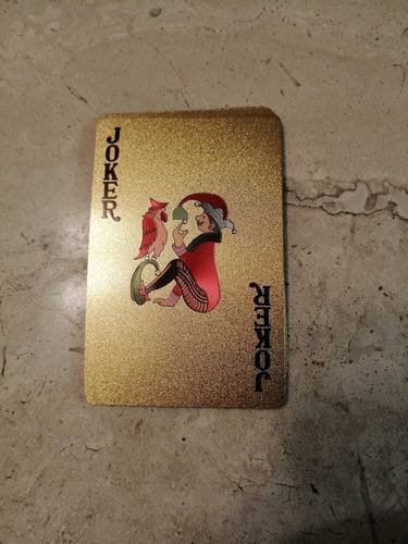 Cartas Naipes Dorados Impermeables Elegantes Para Jugar