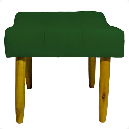 Puff Decorativo Retangular Requinte Pé Palito Suede Bege Cor Verde