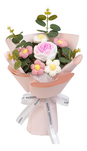 Bouquet De Flores Tejidas A Mano, Obsequio Especial Para