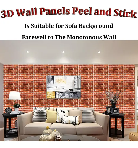 Paneles De Pared 3d Autoadhesivos Impermeables 10 Piezas P