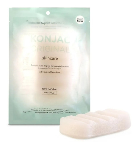 Konjac Esponja Corporal 6 Olas Skincare Fibra Vegetal