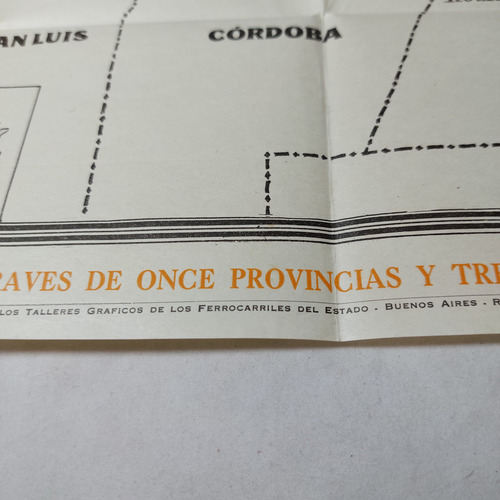 Antiguo Mapa Ferroviario Estación 1936 Norte Arg Mag 66417 (Usado)