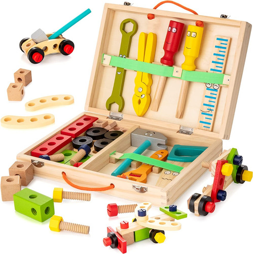  Kit De Herramientas Para Niños, 37 Piezas De Madera