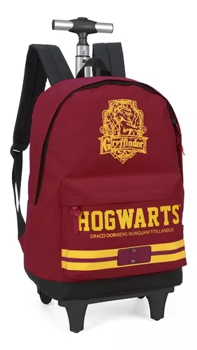 Mochila mochila escolar Harry Potter Mochila com Rodinhas color rojo