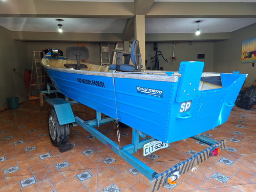 Barco De Alumínio 5 Metros Com Motor E Carreta