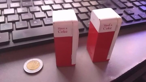 Vintage Ertl Miniature Coca-cola Coke 2 Vending Machine Lot (Usado)