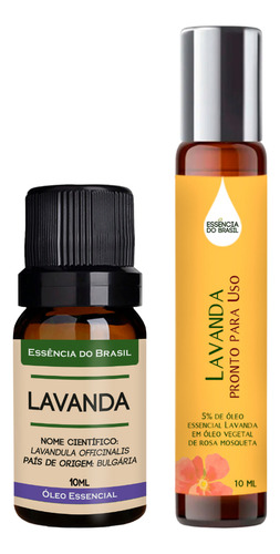 Kit Óleo Essencial Lavanda + Pronto P/ Uso Roll On 10ml