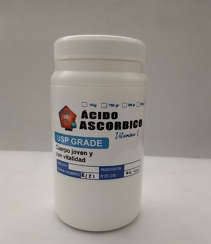 Vitamina C - Acido Ascorbico  100% Puro 250gr