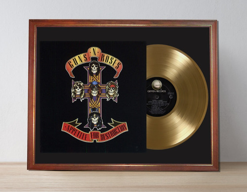 Guns N Roses Appetite For Destruction Tapa Lp Y Disco De Oro