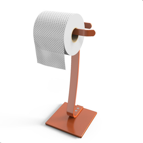 Porta Papel Higiênico De Chão Suporte Papeleira Rose Gold.s
