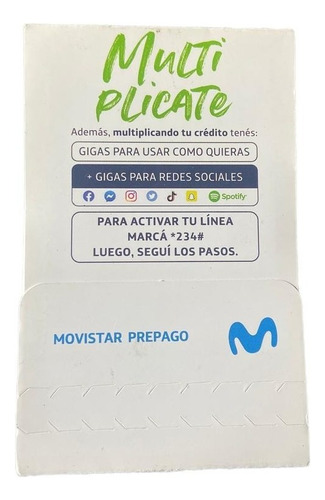 Chip Sim Movistar - Prepago - 3 En 1 - Linea Nueva