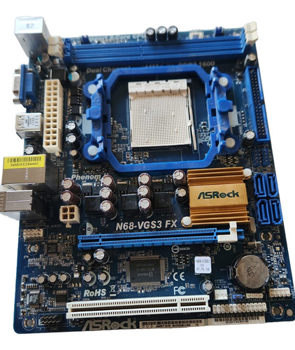 Motherboard Asrock N68-vgs3 Fx - Procesador - Coopraee Azul (Usado)