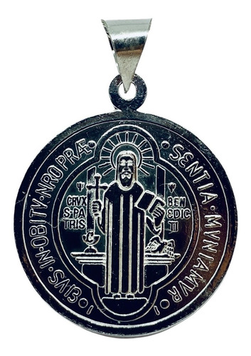 Medalla De San Benito Lisa 3.3cm Diámetro (deperlá Plata)
