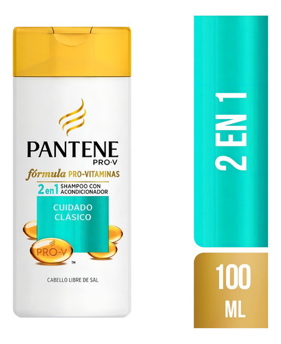 Shampoo Pantene Pro-V Cuidado Clásico en botella de 100mL por 1 unidad