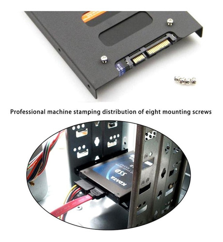 Bandeja Metal Soporte Disco Duro 2.5  A 3.5 Ssd Pc Cable Hdd