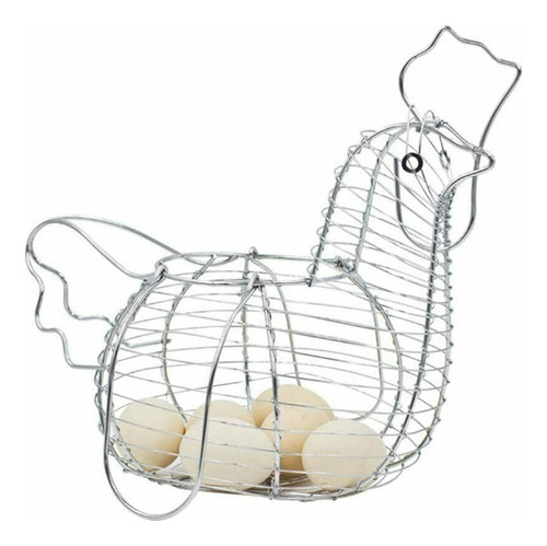 1 Unidad De Huevos De Alambre Cromado Con Forma De Pollo