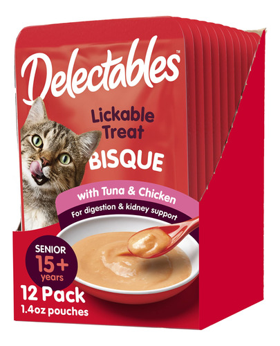 Comida Para Gatos Delectables Bisque Lickable Treat, Paquete