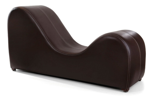 Diván Mobeler Modena KAMASUTRA de 1 cuerpo color chocolate y patas color negro de plástico derecho