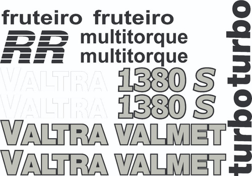 Decalque Faixa Adesiva Trator Valtra Valmet 1380 S Fruteiro