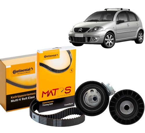 Kit Correia Dentada Citroen C3 Xtr 1.6 16v 2006 A 2011 Flex