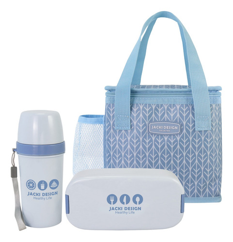 Bolsa Térmica + Marmita + Garrafa 3 Peças Academia Lanche