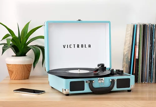 Tocadiscos Victrola, Portátil, Con Forma De Maletín, 3 Nivel