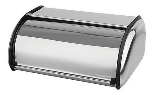 Porta Pão Em Aço Inox Brilho Ideal P/ Manter Quente Crocante Cor Prateado