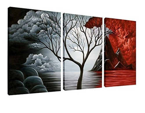 La Pintura Artística Wieco La Nube Árbol Pared Del Arte Del 