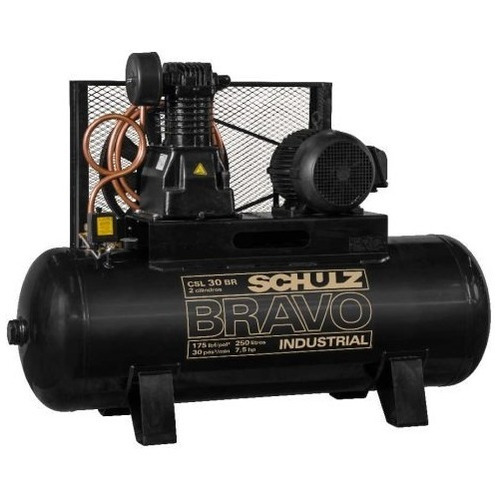 Compresor De Aire Shulz Bravo 7,5hp 230-460v. 170psi. Brasil