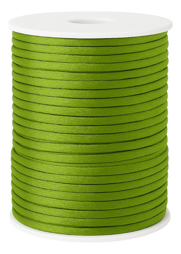 Cordon Cola De Rata 2mm 100%poliester Rollo 100 Mts Color Verde Limón