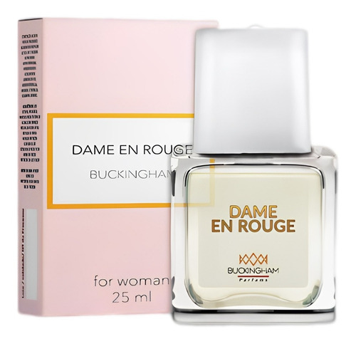 Perfume  Dame Em Rouge 25ml Eau De Parfum Feminina  40% De Essência Buckingham Alta Fixação Perfume Enérgico Com Notas Florais Suaves
