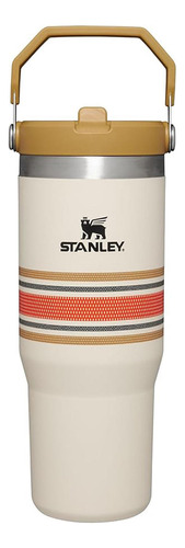 Botella Térmica Stanley Flip Straw Varsity Cream Mesh 887ml