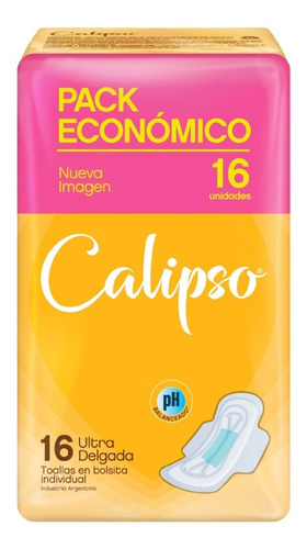 16 Toallitas Calipso Ultra Delgada Pack Económico