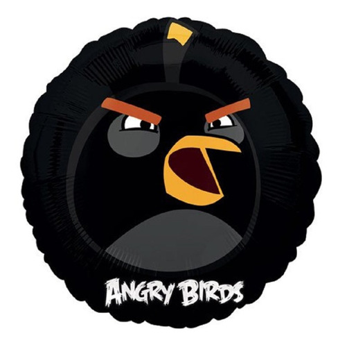 4 Globos Angry Birds Negro Bomb Met 18 Fiesta Decoracion Gam