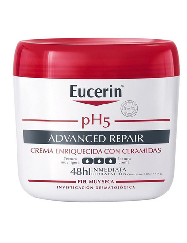 Imagen 2 de 3 de Crema para cuerpo Eucerin pH5 Crema Intensiva en pote de 450mL/457g