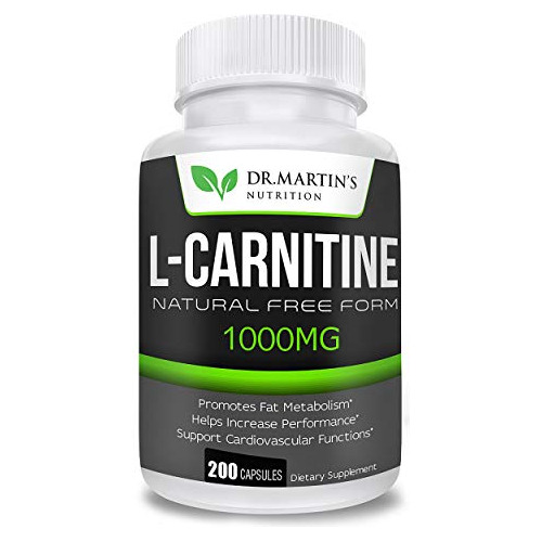 Extra Strength L-carnitina - 200 Capsulas - 1000 Mg Por Porc