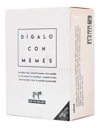 Imagen 2 de 4 de Juego de cartas Dígalo con memes Fight For Your Right