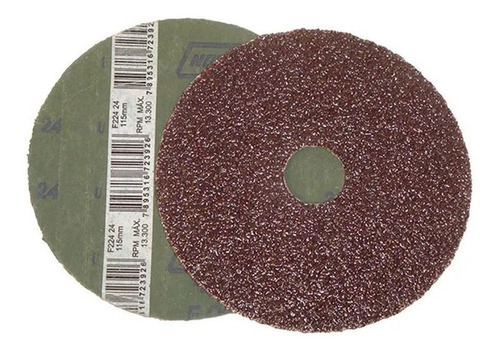 Imagen 1 de 5 de Discos De Fibra 4.1/2 115mm Norton Carborundu Grano 100 X 1u