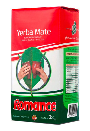 Yerba  Bolsa 2 Kg Romance Yerbas