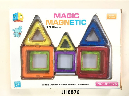 Bloques Magneticos Colores  18 Piezas Explorer Fan Mg11