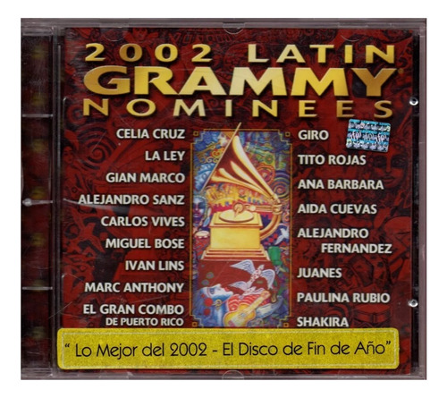 Cd 2002 Latin Grammy Cruz,tito Rojas,bose,juanes,shakira