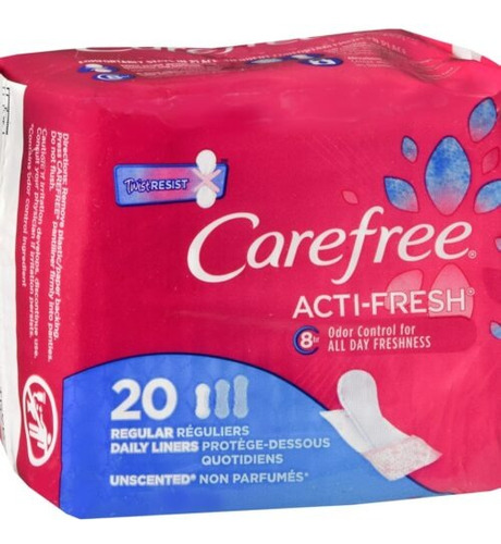 Protectores Diarios Carefree Acti-fresh 20und