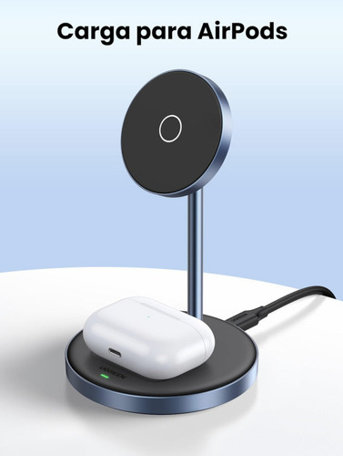 Ugreen Cargador 2 En 1 Magsafe Carga Inalambrica Para Iphone Negro